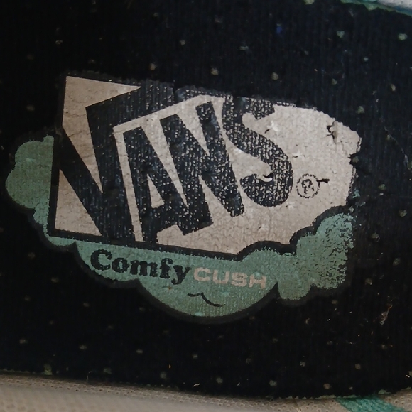 Vans Slip-On Suede Sneakers in Cream with Black Embroidered Logo - Picture 2 of 8